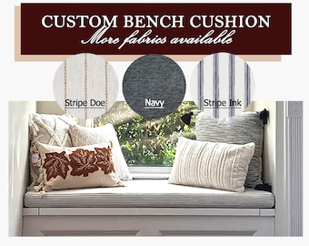 Custom Cushion 3 Inches Thick - Window Seat Bench Cushion - Bay Window Cushion - Seat Pad - Replacement Cushion