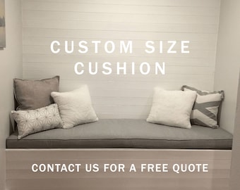 FREE SHIPPING Custom Size Window Seat | Bench | Mudroom | Reading Nook | Seat | Kitchen Banquette | Chair Pad Cushion Cover and Foam Insert