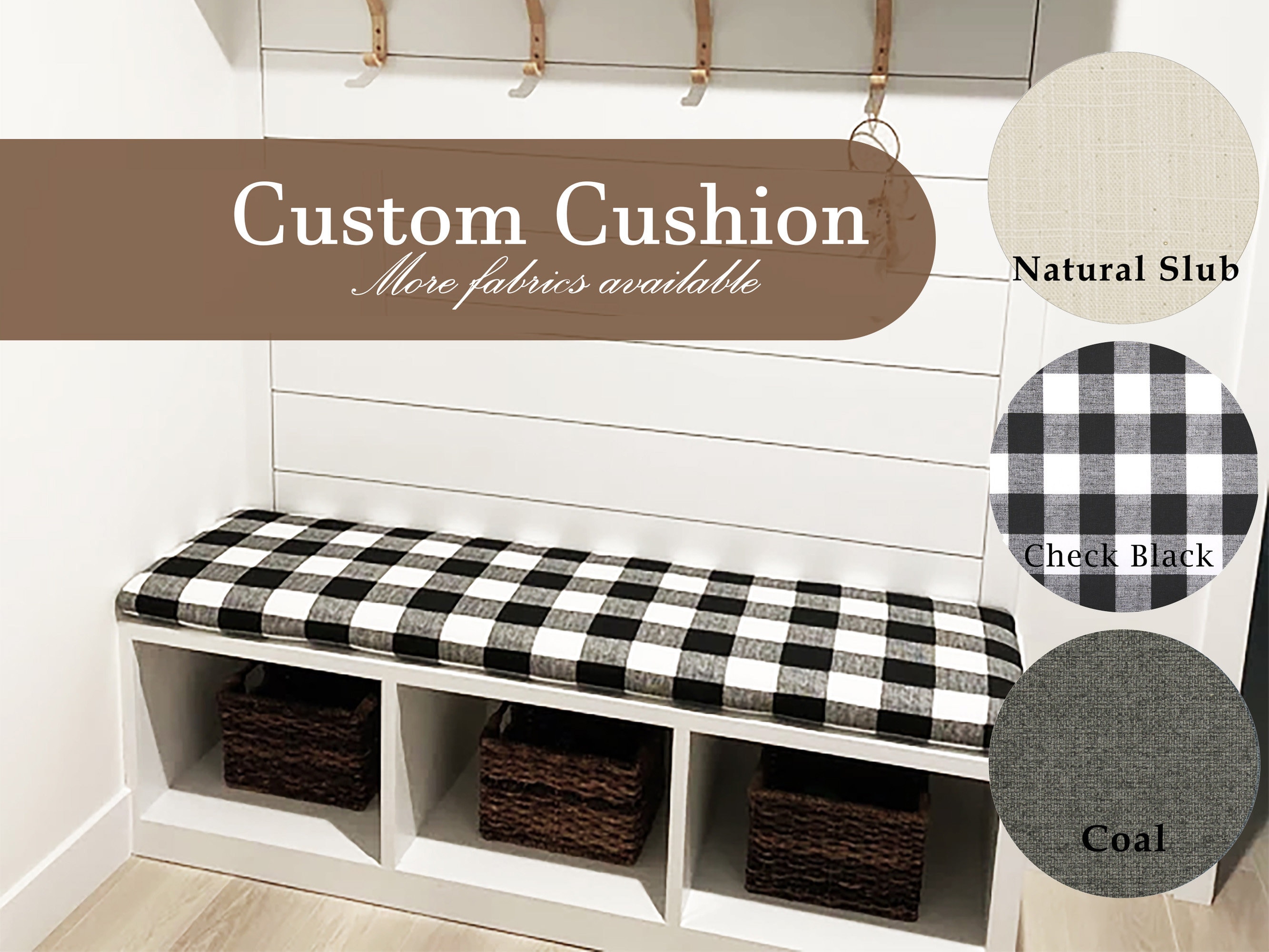 Gingham Seat Cushion Etsy