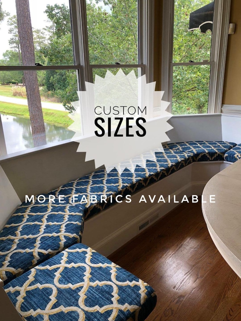 FREE SHIPPING Custom Size Window Seat Cushions Bay Window Etsy