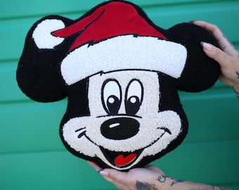 Santa Mouse Teddy Pillow