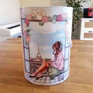 Boîte à bijoux en bois, boîte à bijoux fille, serviette Eiffel, cadeau d&#39;anniversaire, armoire à bijoux, boîte au trésor en bois, boîte en bois bibelots