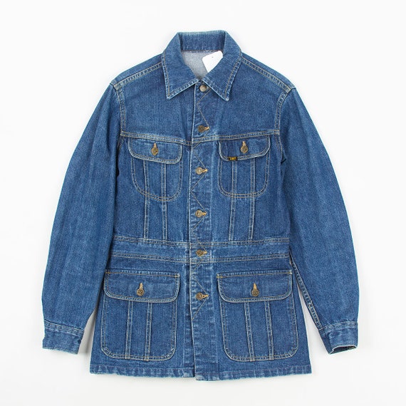 Vintage 70s Lee safari women denim jacket BLUE M