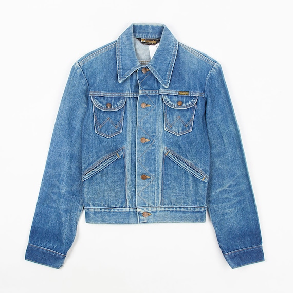 Vintage Wrangler Denim Trucker Jacket Size 34 XS m