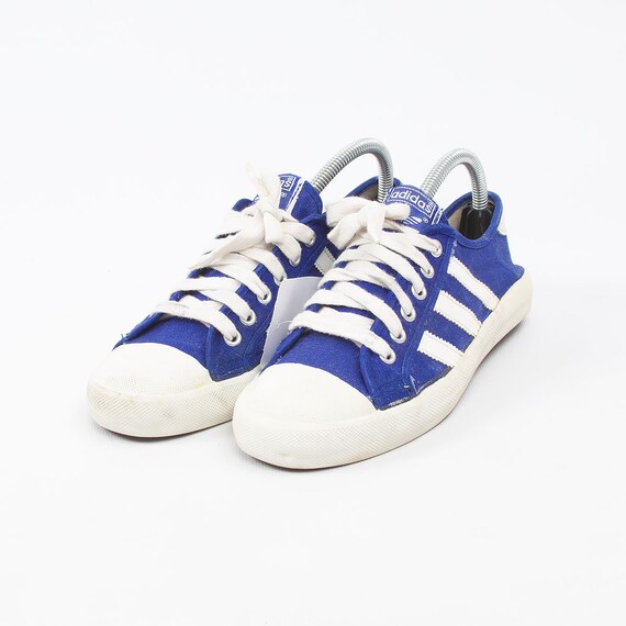 adidas blue canvas shoes