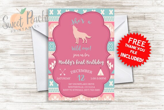 Sauvage Un Anniversaire Invitation Invitation 5 X 7 Etsy France