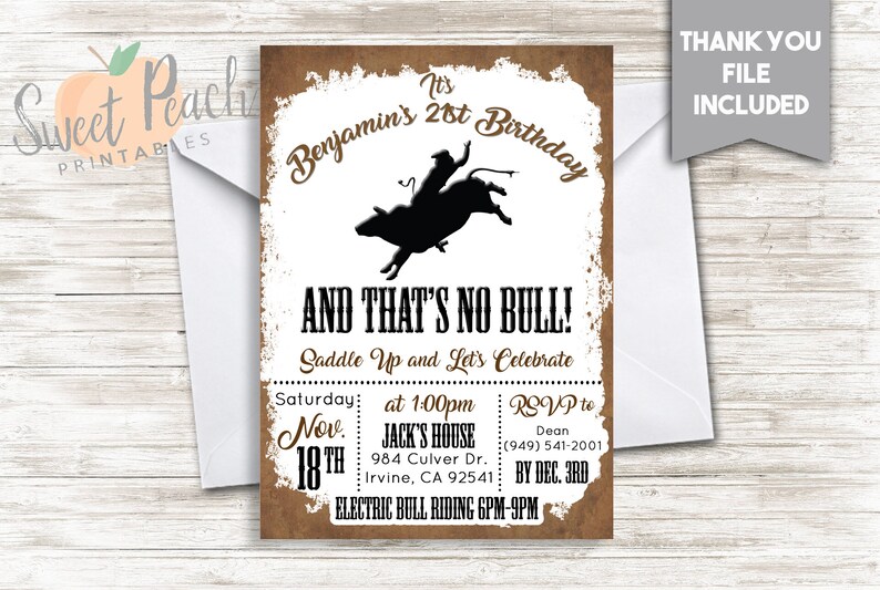 invitation 5x7 riding
