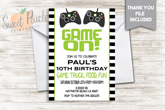 Jeu Camion Invitation Invitation Anniversaire Garcon Etsy