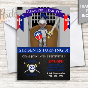 Chevalier Inviter Invitation Anniversaire Medieval 5 X 7 Pdf Etsy France