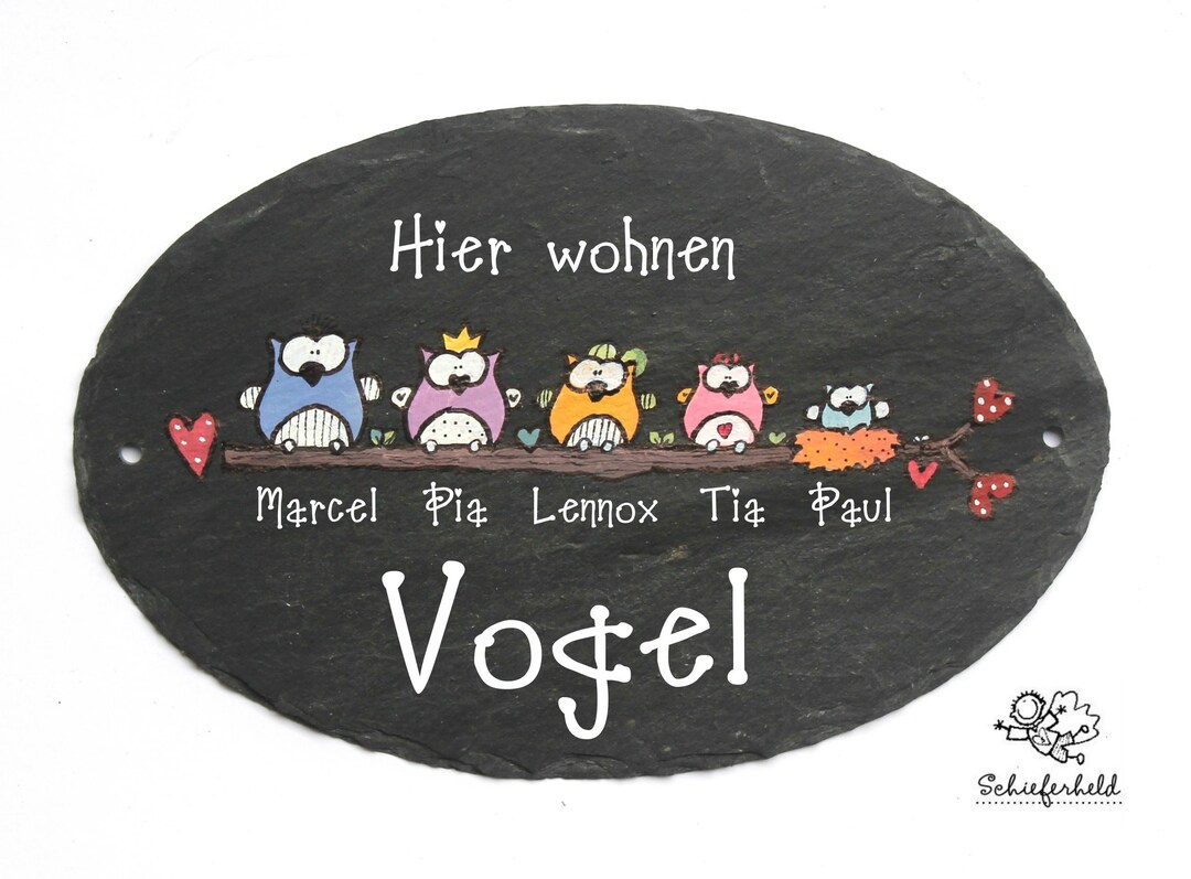 Schiefertafel Schild „VORSICHT HUNDE“ – 22 X 8 Cm, Wetterfeste Lasergravur, Mit Aufhänge-Bohrungen