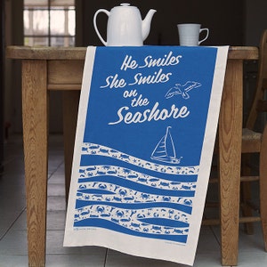Ręcznik kuchenny Seashore - On się uśmiecha, ona się uśmiecha