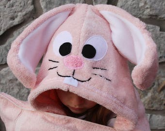 Bunny Hooded Towel for Kids / Baby Hooded Towels / Easter Bunny / Bunny Gift / Baby Gift / Personalized Gift / Woodland Animals / Rabbit