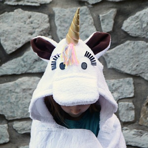 Unicorn Poncho Towel Etsy
