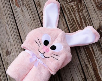 Bunny Adult Hooded Towel  / Adult Hooded Towels / Animal Hooded Towel / Easter Bunny / Rabbit / Personalized Gift / Christmas Gift