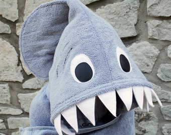 Shark Hooded Bath Towel for Baby & Kids: Bath Wrap