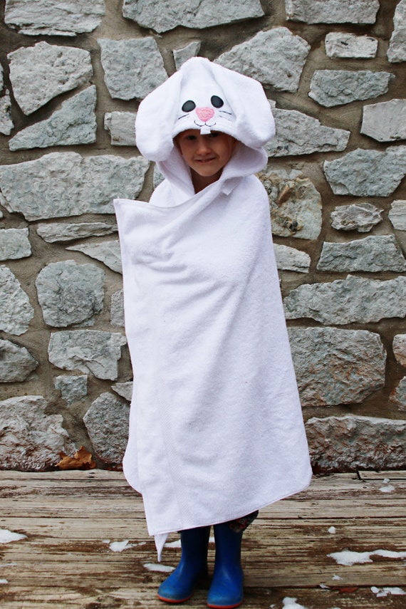 Bunny Rabbit Hooded Towel for Teens Personalization Available Etsy