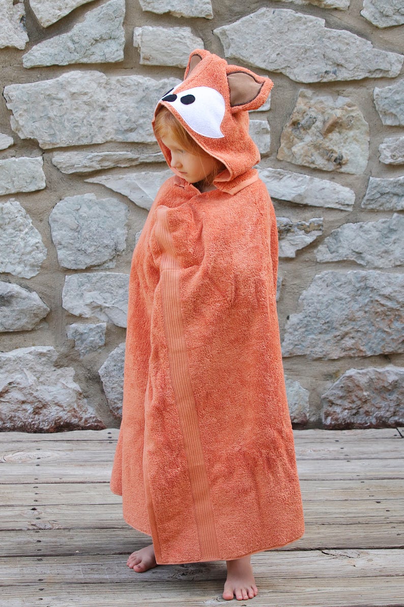 Fox Adult Hooded Bath Towel / Adult Hooded Towel / Animal Etsy