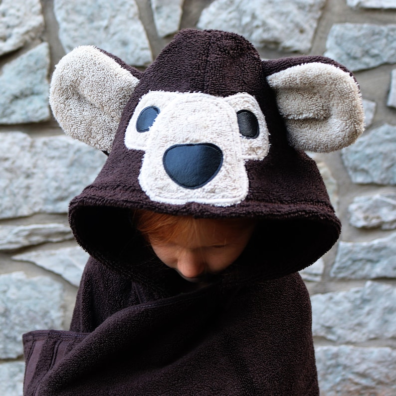 Bear Hooded Towel for Adults / Bear Gift / Hooded Towels / Etsy