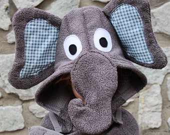 Elephant Hooded Towel for Adults, Personalized Gift