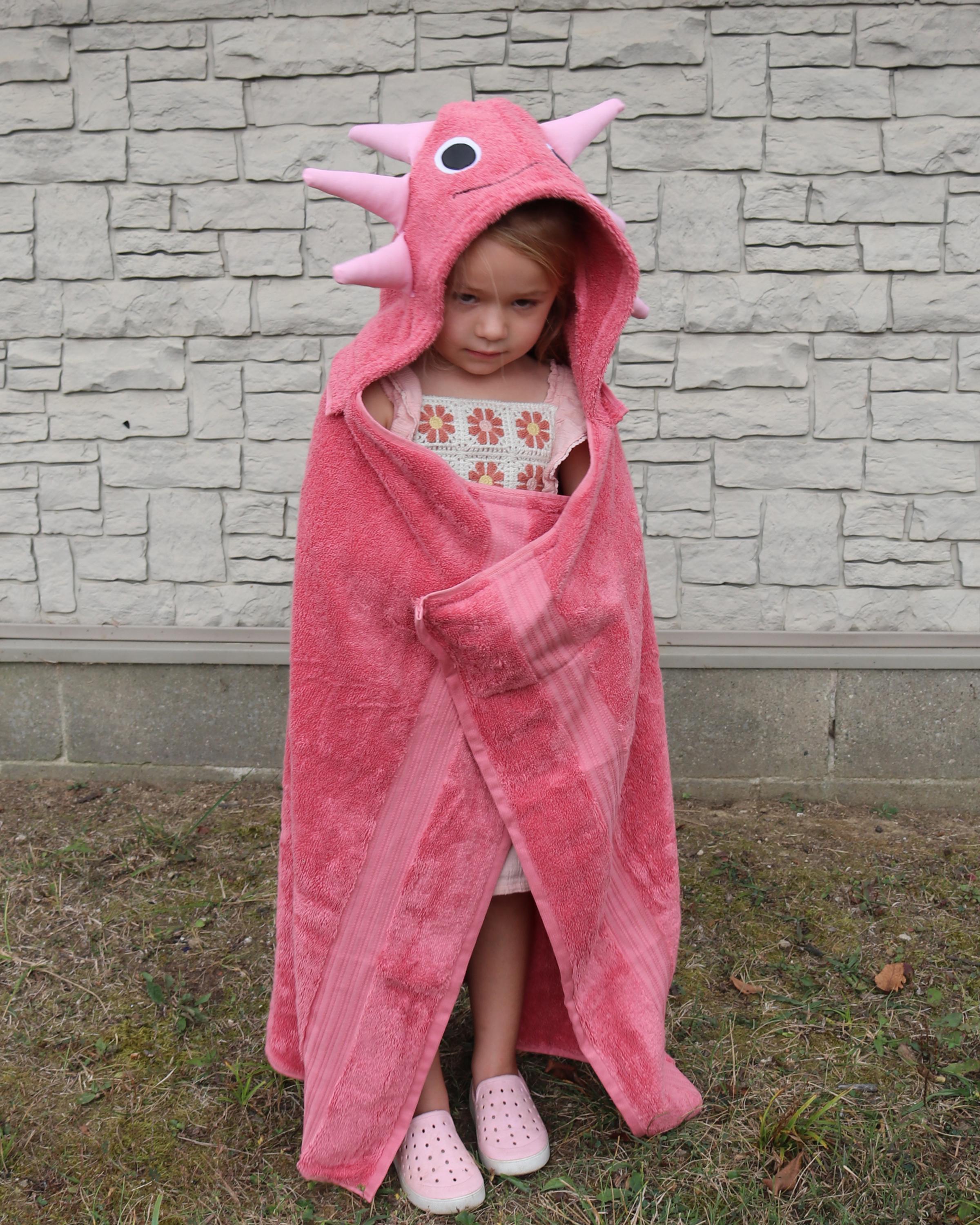 Axolotl Hooded Bath Towel for Adults - XL Sizes With Personalized