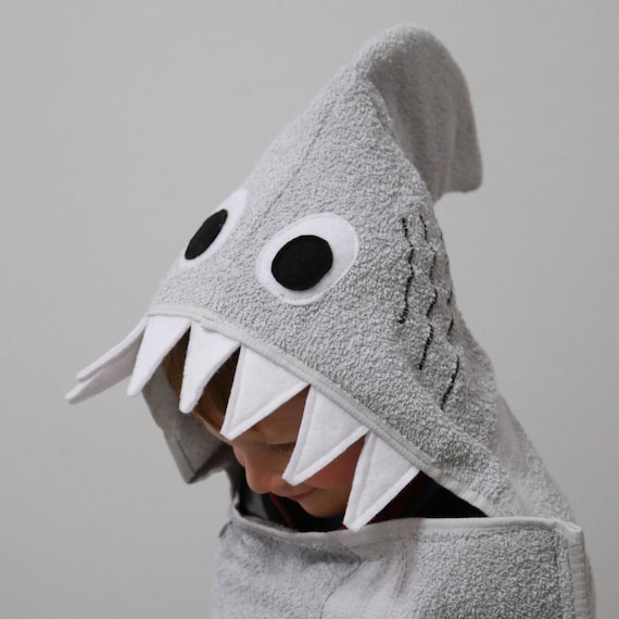 shark hooded towel for adults