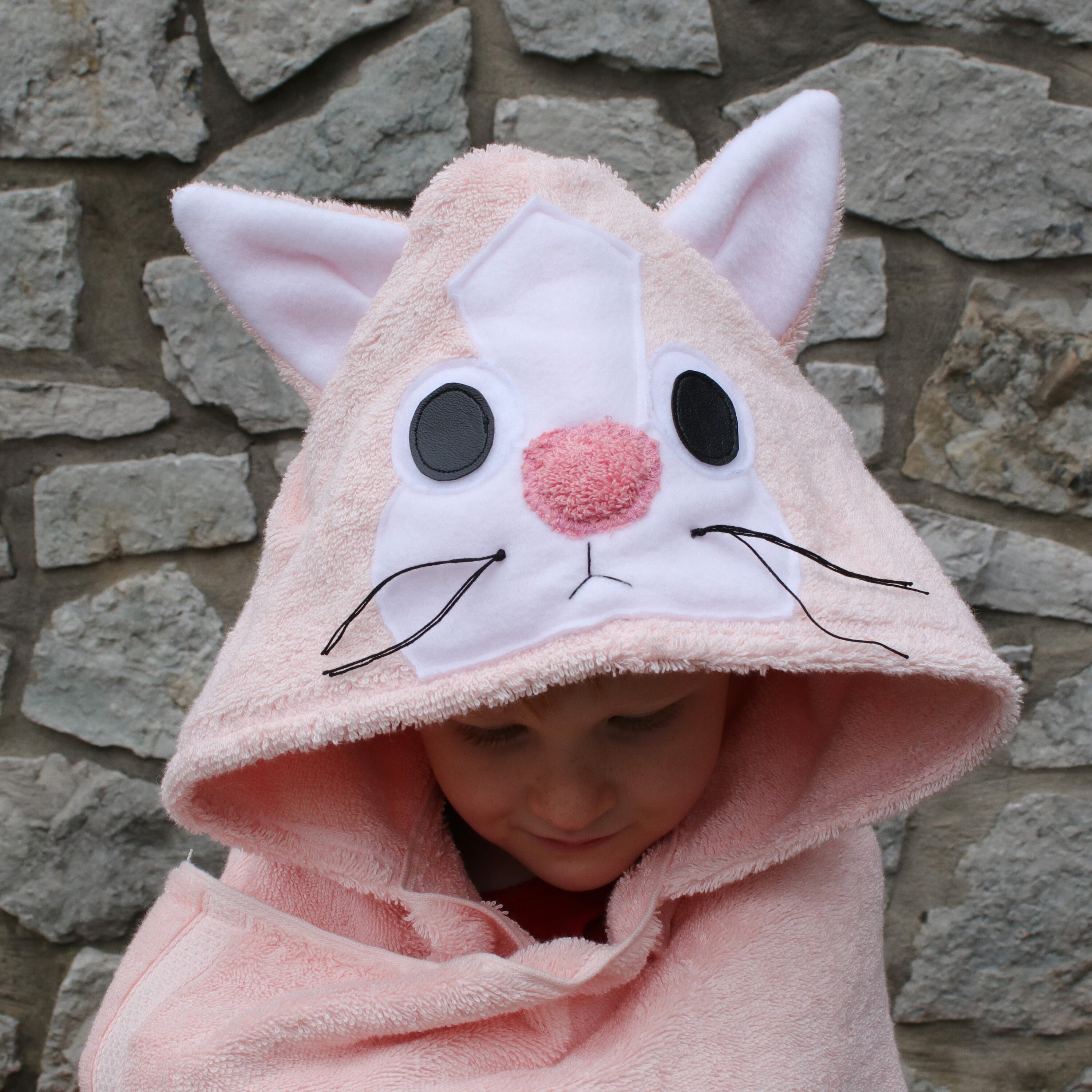 Cat Hooded Bath Towel for Kids READY TO SHIP Personalized Etsy