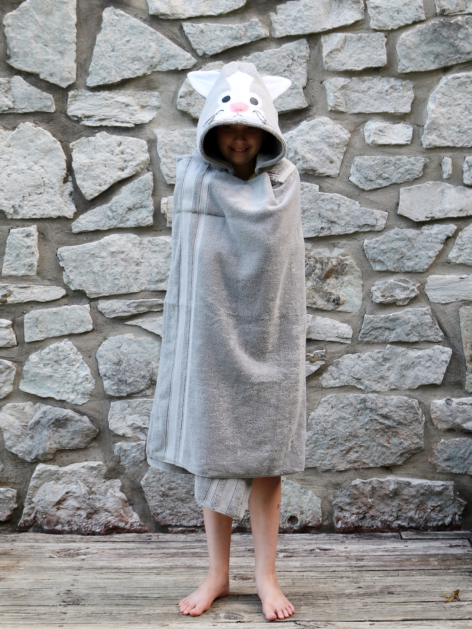 Cat Hooded Towel for Adults / Large Hooded Towel / Kitty / Etsy