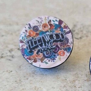 Fleetwood Mac Custom Made Wooden Drawer Cabinet Knobs Dresser Chest Vanity Accessories Set of 2