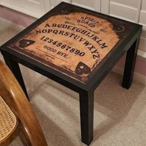 Custom Spirit Board Ouija Side End Table Halloween Goth Decor Gift Idea Wiccan Decor