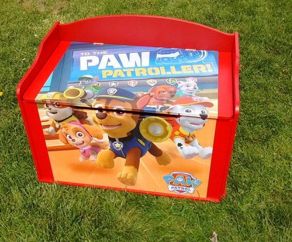 paw patrol wooden toy box