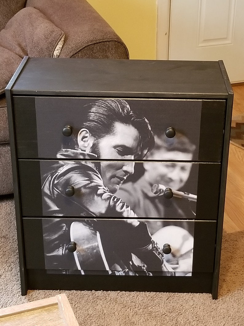 Sugar Coated Custom Made Elvis Presley 3 Drawer Chest Etsy