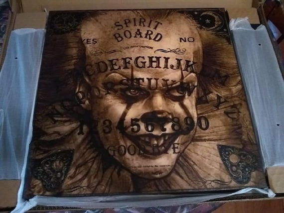Custom Pennywise Ouija Board Side End Table Halloween Decor Goth