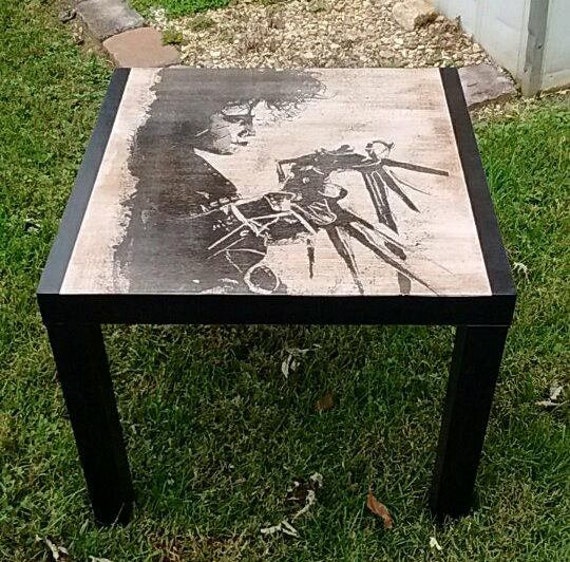 Sugar Coated Custom Made New Edward Scissorhands Gorgeous Side End Table! Made to order! Furniture Art!