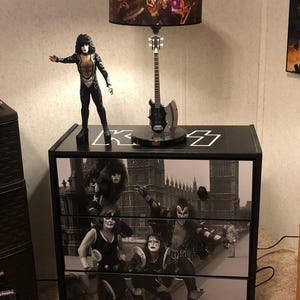 Custom Kiss Band 3 Drawer Chest Nightstand Rock N Roll Gift Bedroom Storage