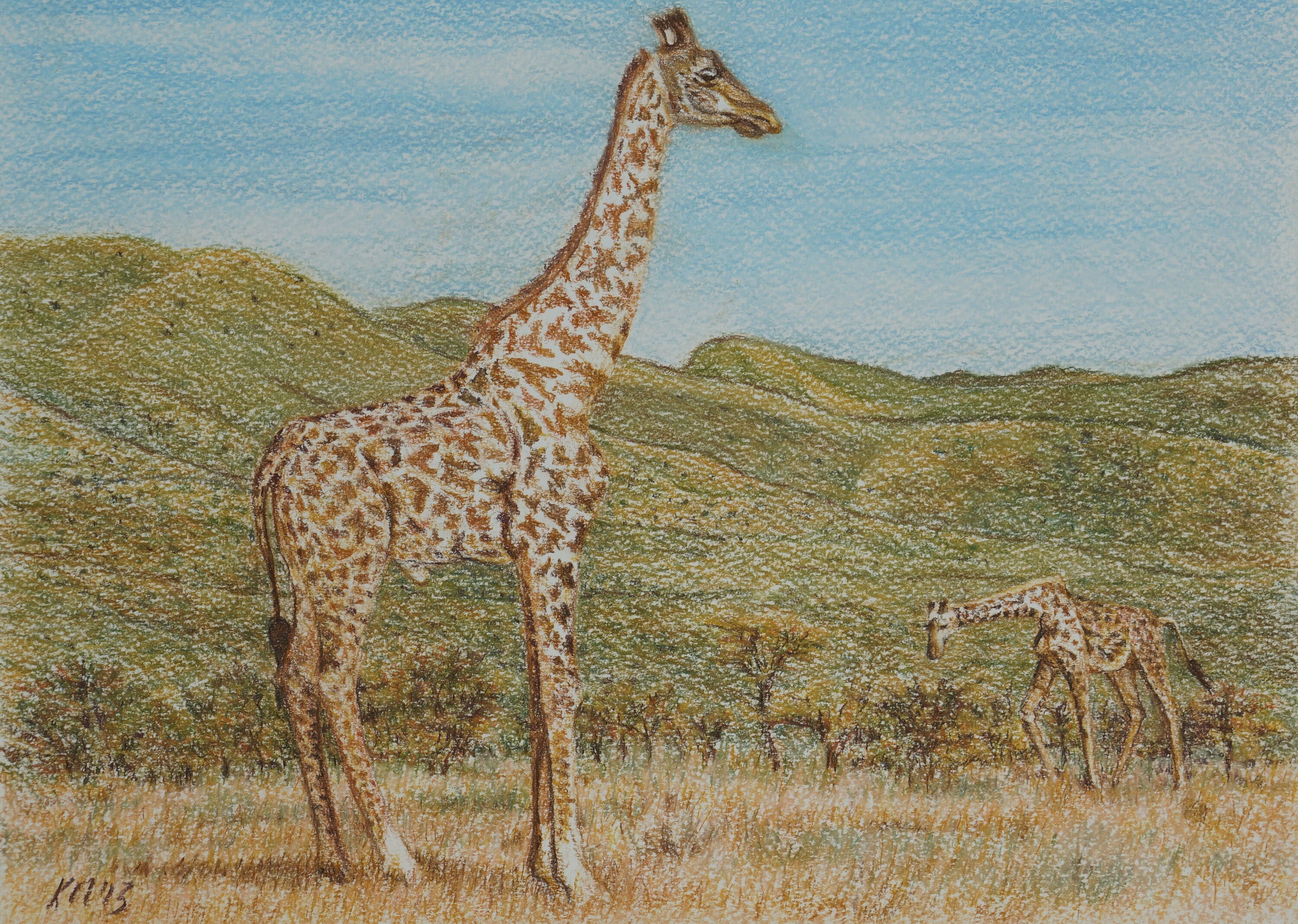 Blonde Giraffe Painting - wide 1