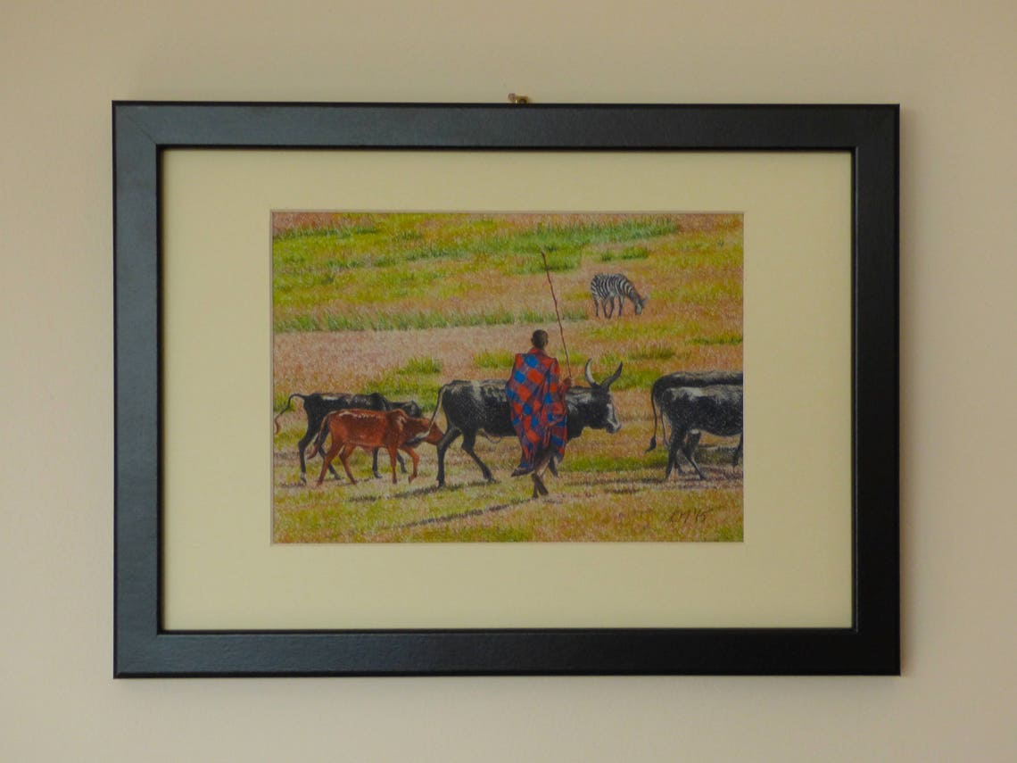 Framed Africa Print Masai Art Print Africa Wall Art Framed Etsy