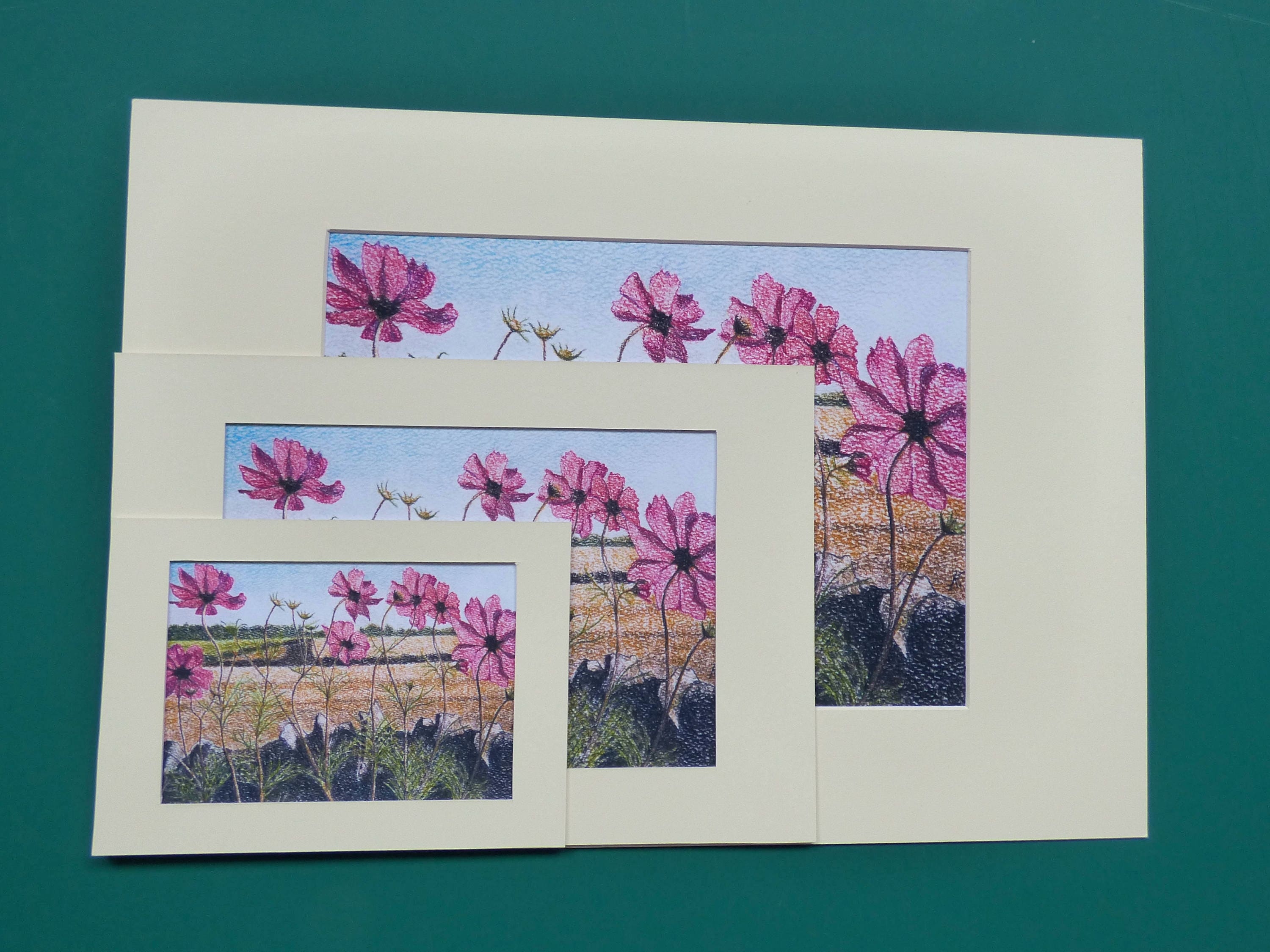 オリジナルの風景画、花の絵画、コッツウォルズの風景画