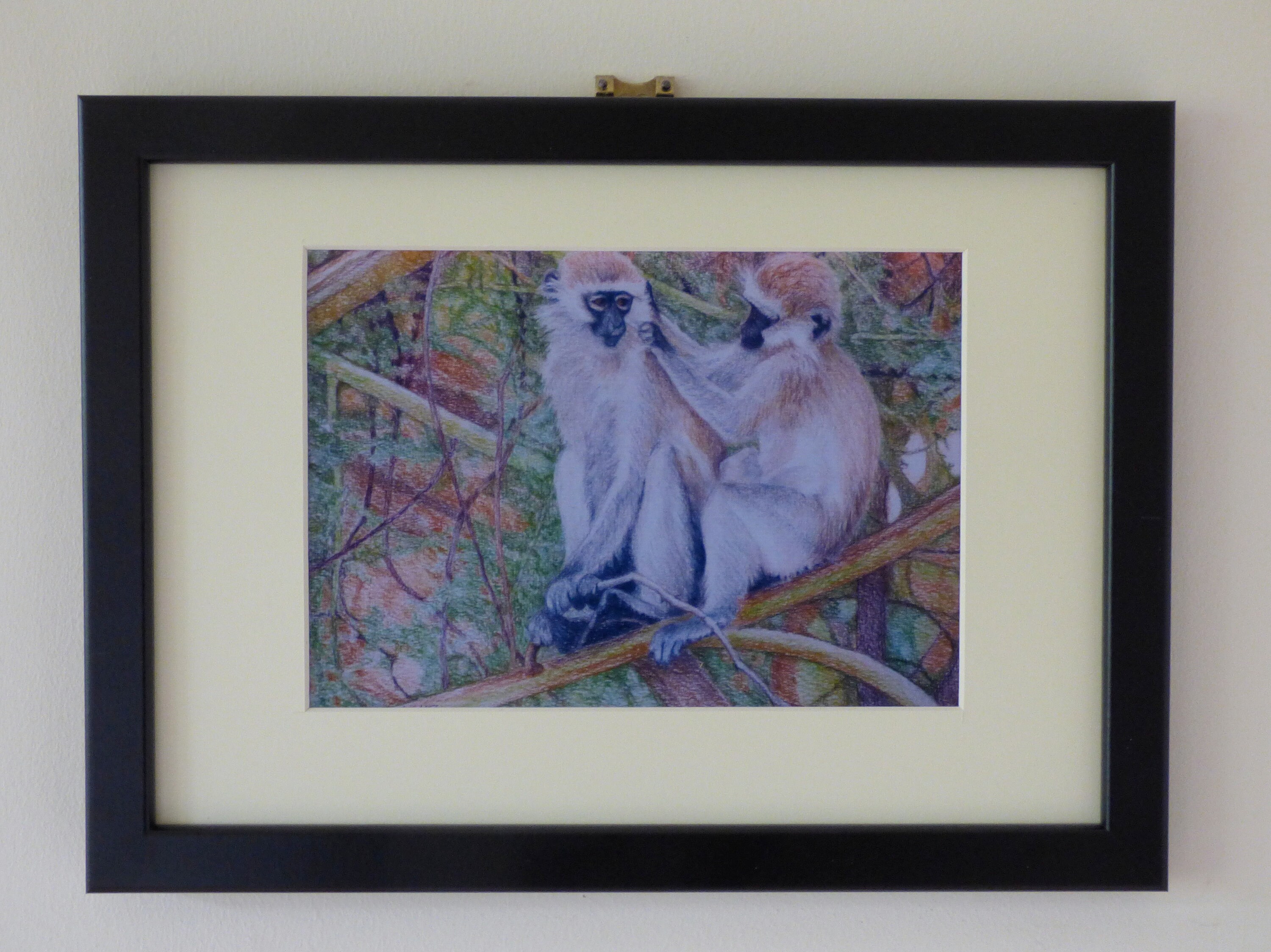 Monkey Art Print Framed Art Print Monkeys Framed Jungle Etsy