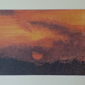 African Sunset Art Print, Serengeti Painting, Africa Artwork, African Art Print, Serengeti Sunset, Tropical Sunset Prints, Africa Tanzania