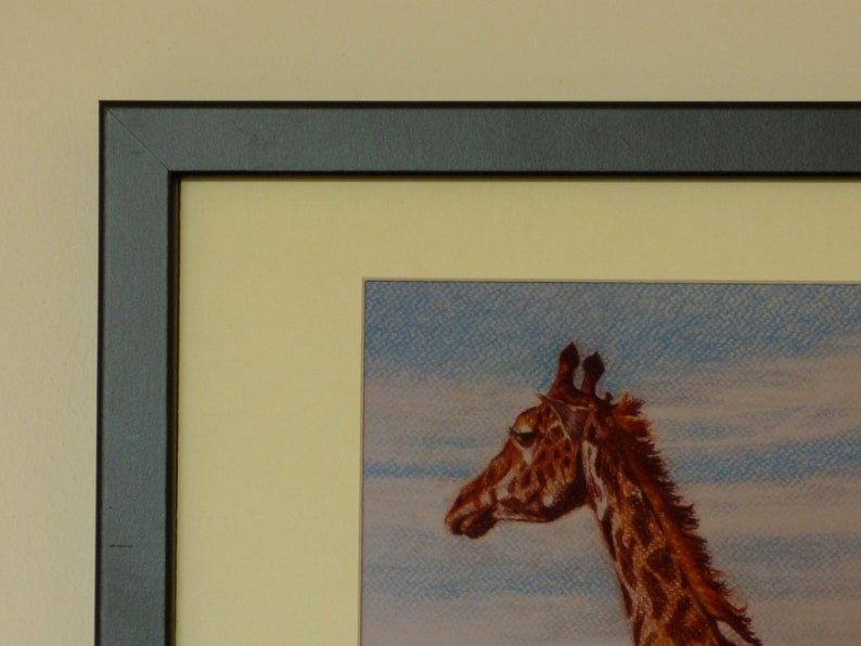 Giraffe Portrait Print, African Wildlife, Framed Animal Art, Giraffe Gift, Africa Artwork