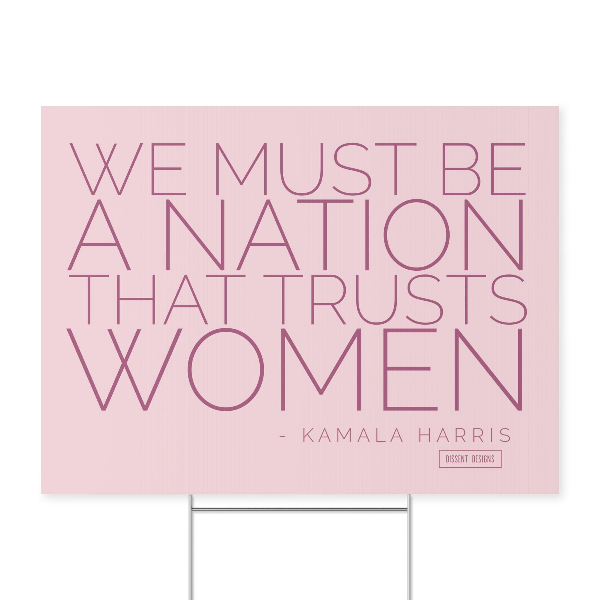 Kamala Harris Yard Sign - Feminist Lawn Decoration