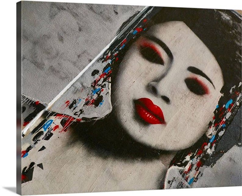 Red Lips that Speak Fire Graffiti Photo Art Photography for a Purpose / Art Trumps Hate / 100% Proceeds Donated to Planned Parenthood image 1