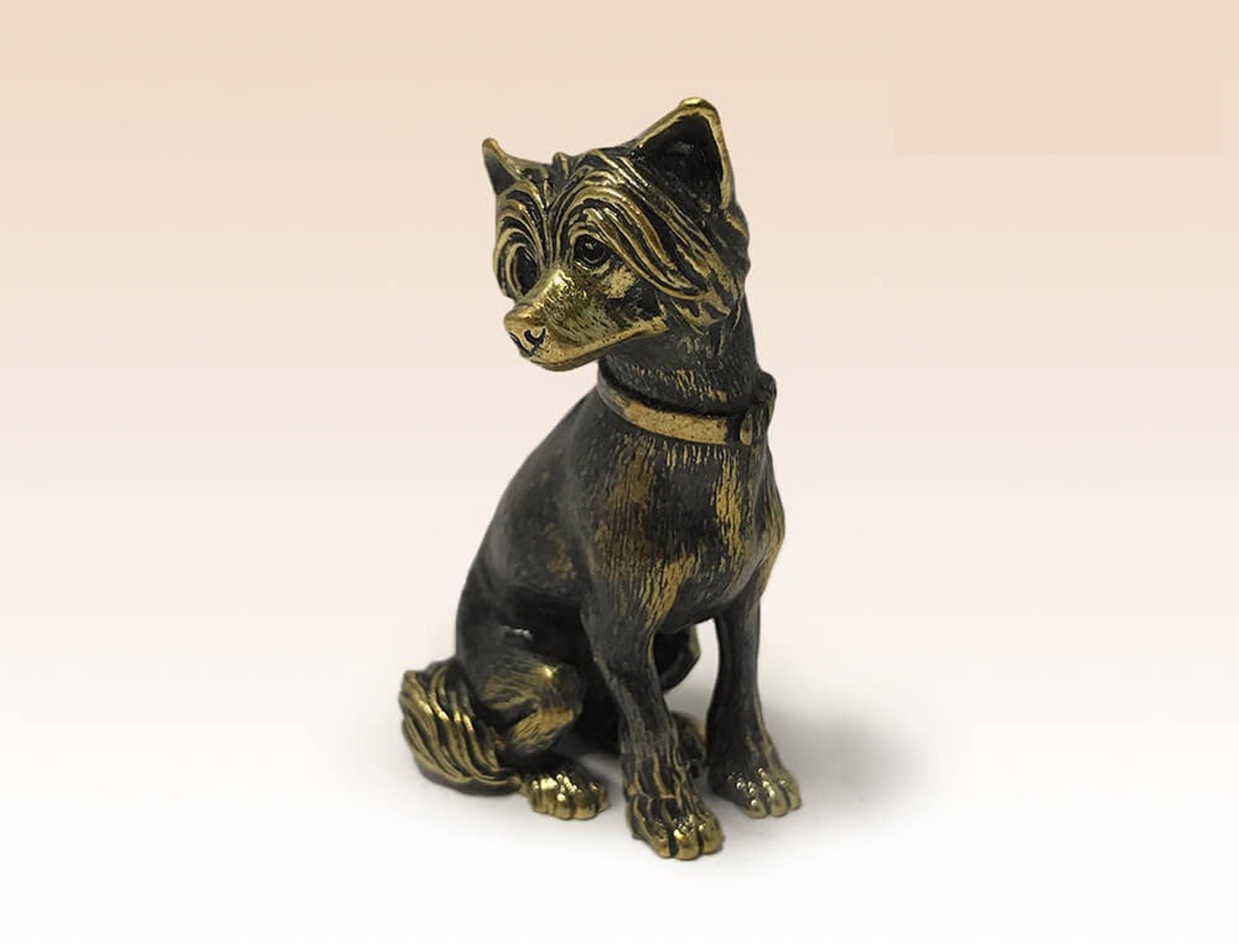 Statuette Chinese Crested Dog sculpture en métal sculpture Etsy