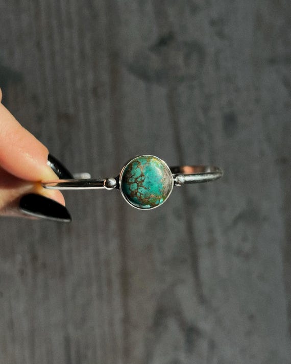 Bracciale Cuff con Turchese tibetano