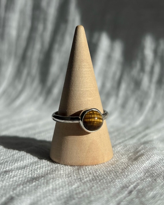 Tiger's Eye Ring in Sterling Silver – Handmade Jewelry