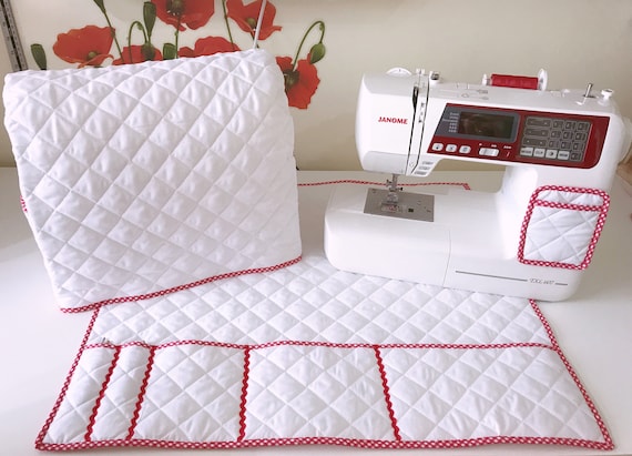 Sewing Machine Cover, Brother, Jenome, Singer, Sewing Embroidery Machine  Dust Cover and Mat, Pre-quilted Fabric, Embroidery Machine Cover 