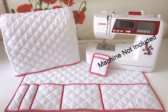 Sewing Machine Cover, Brother, Jenome, Singer, Sewing Embroidery Machine  Dust Cover and Mat, Pre-quilted Fabric, Embroidery Machine Cover 