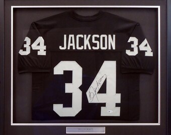 1990 BO JACKSON SLU # 34 BLUE Starting Lineup Card OAKLAND RAIDERS -