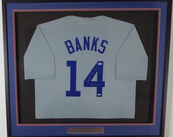 ernie banks autographed jersey