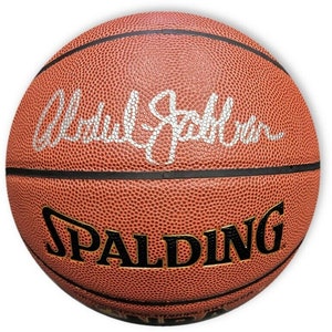 Kareem Abdul Jabbar Lakers Bucks Autographed Signed Basketball PSA/DNA COA